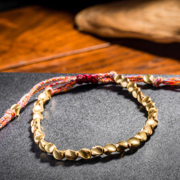 Handmade Xizang copper bead bracelet