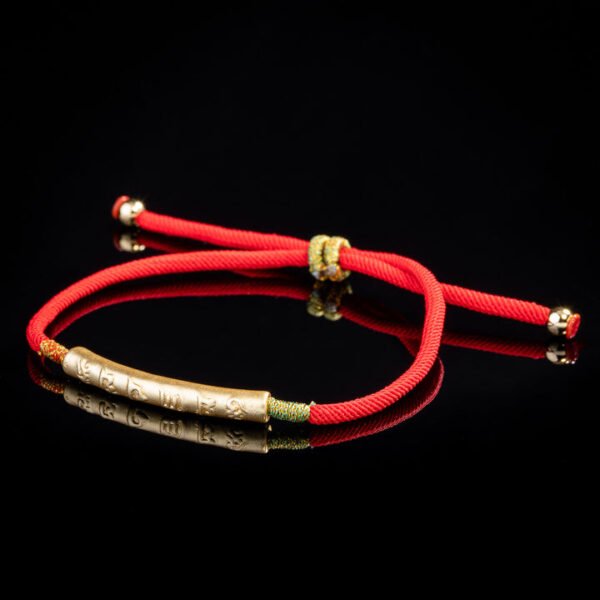 Tibetan Red Bracelet, Buddhist Lucky Talisman - Image 5