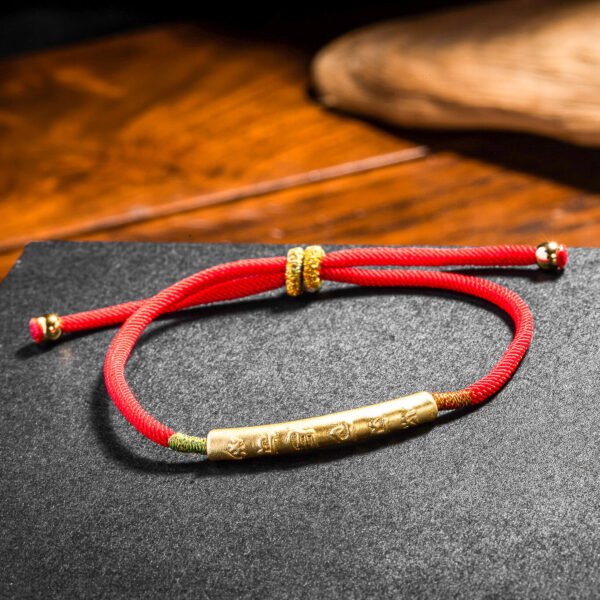 Tibetan Red Bracelet, Buddhist Lucky Talisman