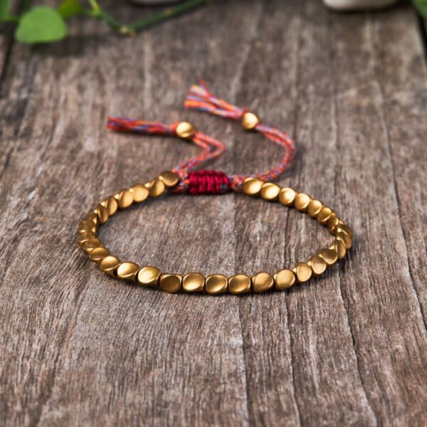 Handmade Xizang copper bead bracelet - Image 4