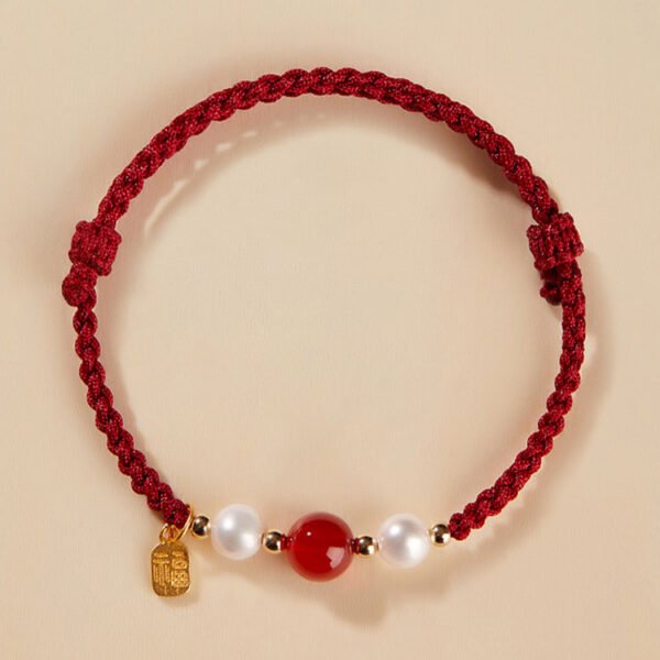 Full of blessings, hand woven red ruby rope - Image 4