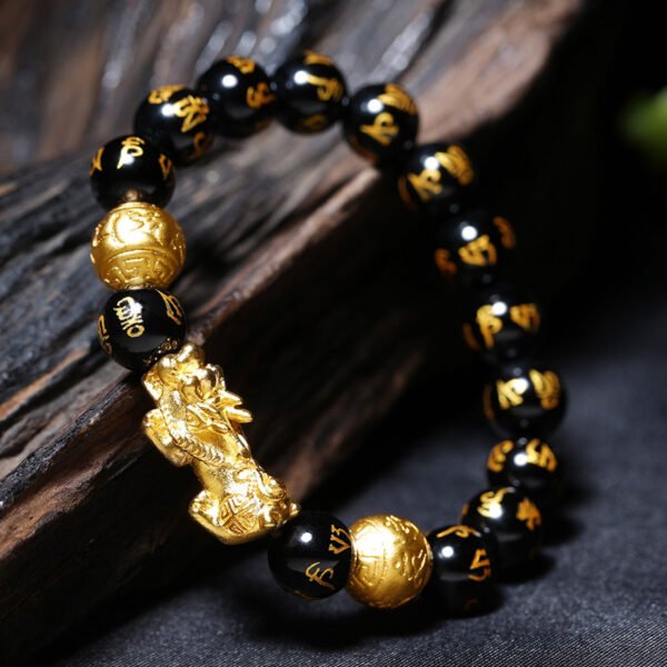 Obsidian Men's Pixiu Wealth Bracelet - Image 4