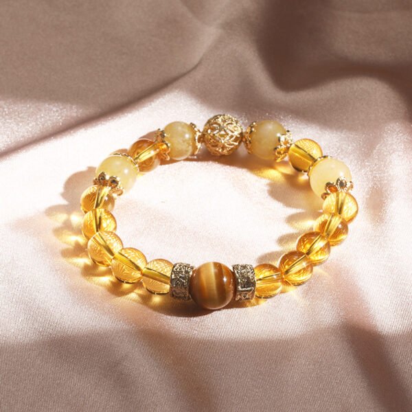 Golden Hair Crystal and Yellow Crystal Wealth Bracelet