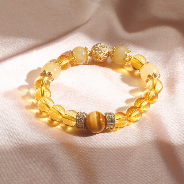 Golden Hair Crystal and Yellow Crystal Wealth Bracelet - Image 2