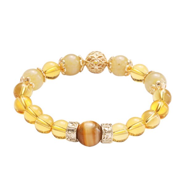 Golden Hair Crystal and Yellow Crystal Wealth Bracelet - Image 3