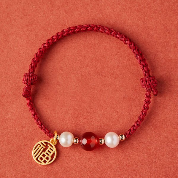 Full of blessings, hand woven red ruby rope - Image 3