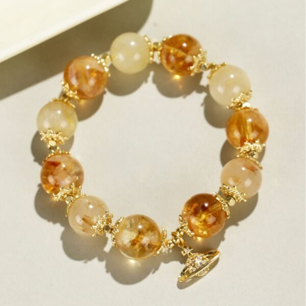 Natural Yellow Crystal Yellow Tower Crystal Bracelet for Women - Image 3