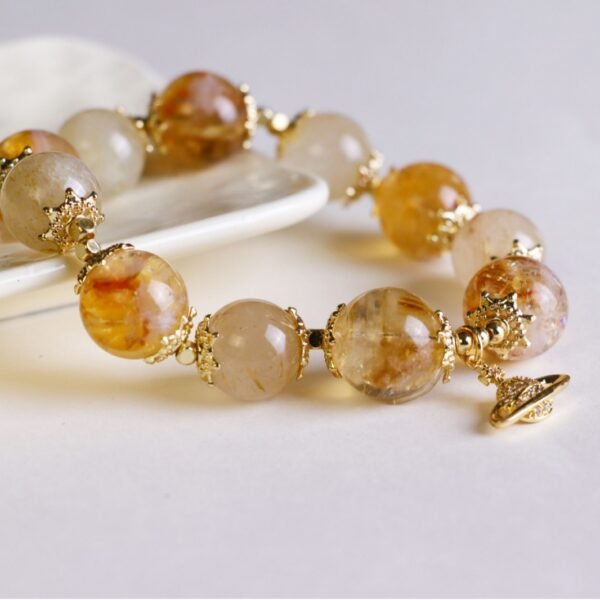 Natural Yellow Crystal Yellow Tower Crystal Bracelet for Women - Image 2