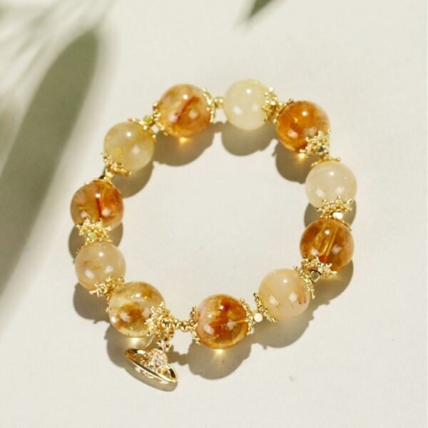 Natural Yellow Crystal Yellow Tower Crystal Bracelet for Women - Image 4