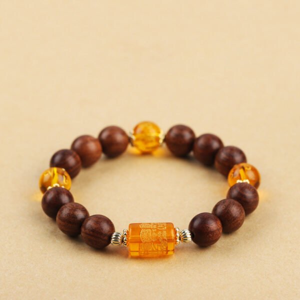 Six Character Mantra Transfer Bead Sandalwood Hand String