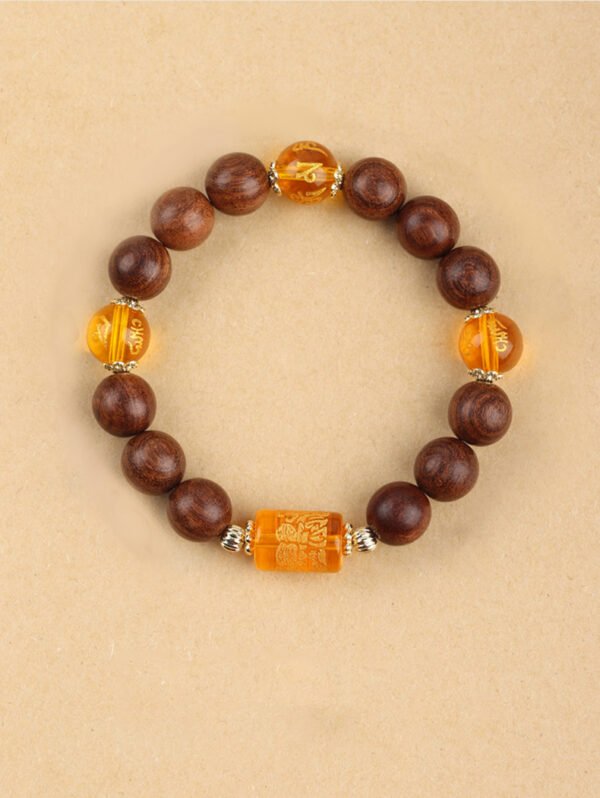 Six Character Mantra Transfer Bead Sandalwood Hand String - Image 8