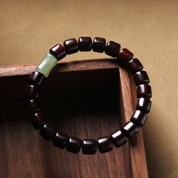 Natural small leaf rosewood bracelet with rising steps - Image 5