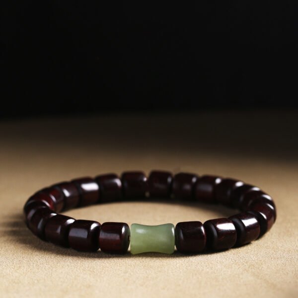 Natural small leaf rosewood bracelet with rising steps - Image 3