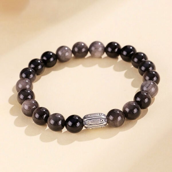 five-flavored fish Black silver small fish bracelet