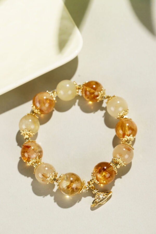 Natural Yellow Crystal Yellow Tower Crystal Bracelet for Women - Image 5