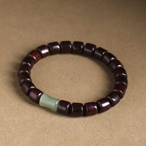 Natural small leaf rosewood bracelet with rising steps